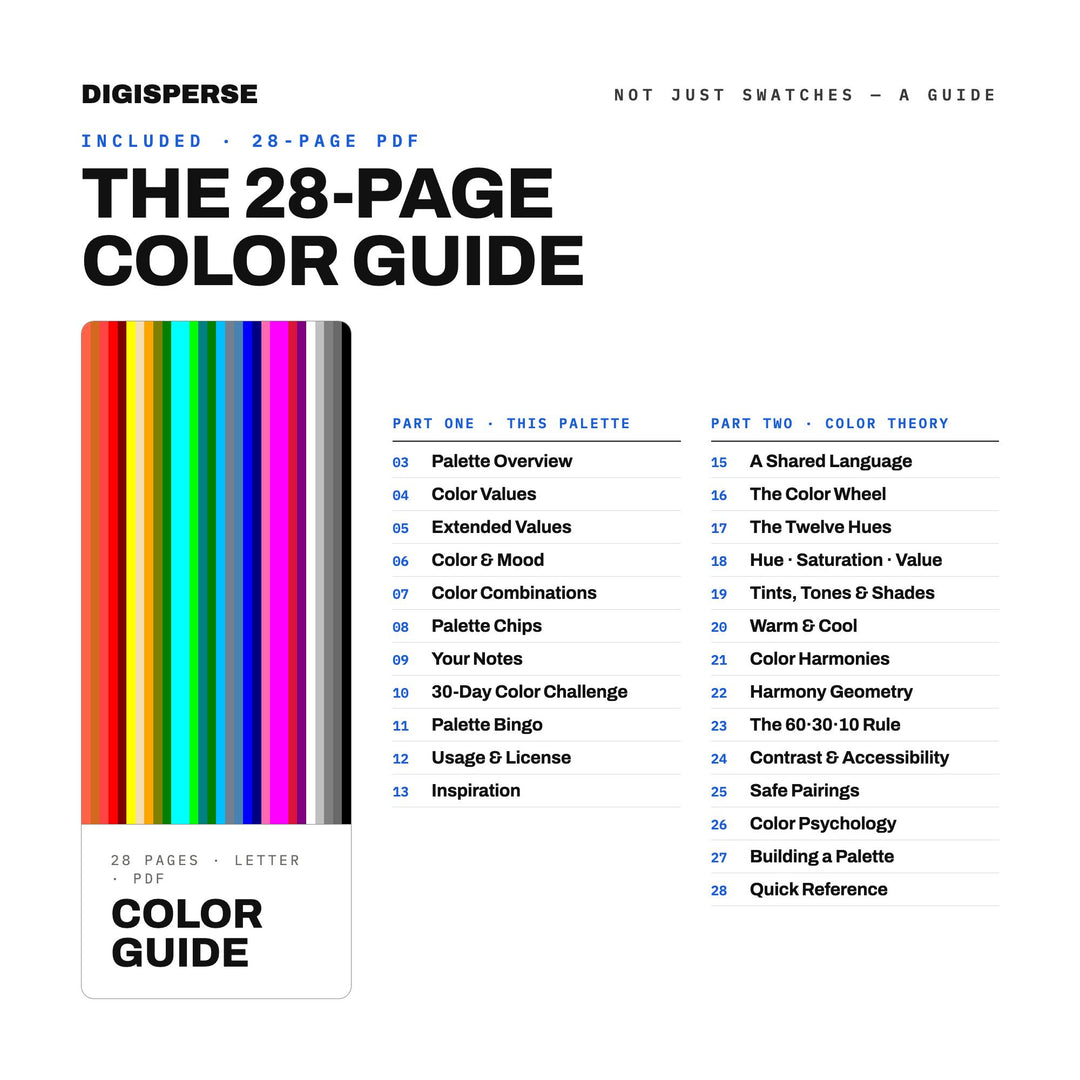 Html Root Color Palette | 30 Colors | Hex RGB CMYK | Color Guide | Procreate Swatches + ASE | Digital Download