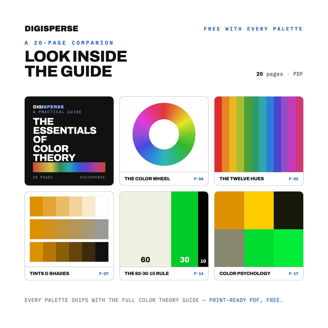 Retro Terminal Color Palette | 30 Procreate Swatches, HEX, RGB, CMYK (Digital Download)