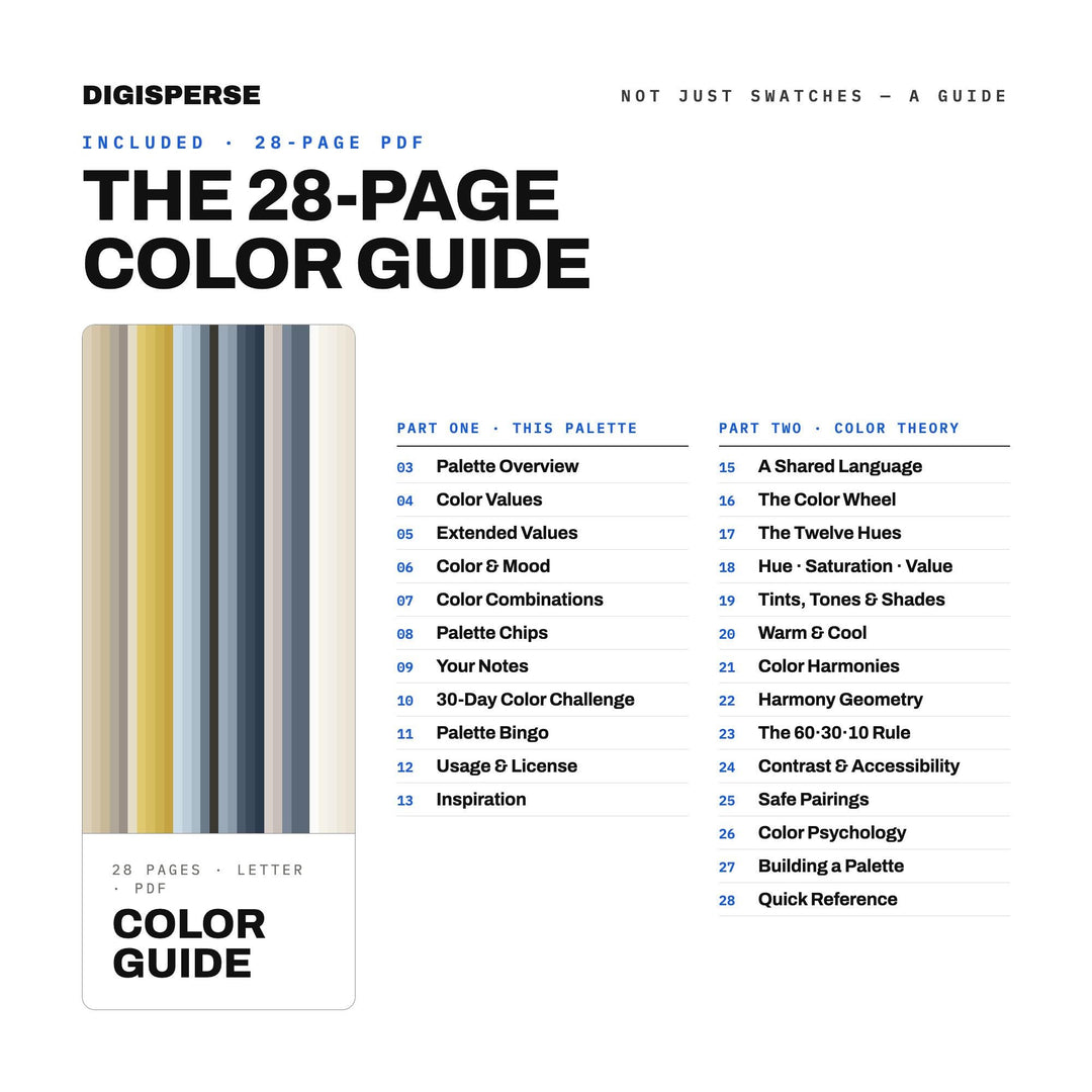 Blue Cheese Color Palette | 30 Colors | Hex RGB CMYK | Color Guide | Procreate Swatches + ASE | Digital Download