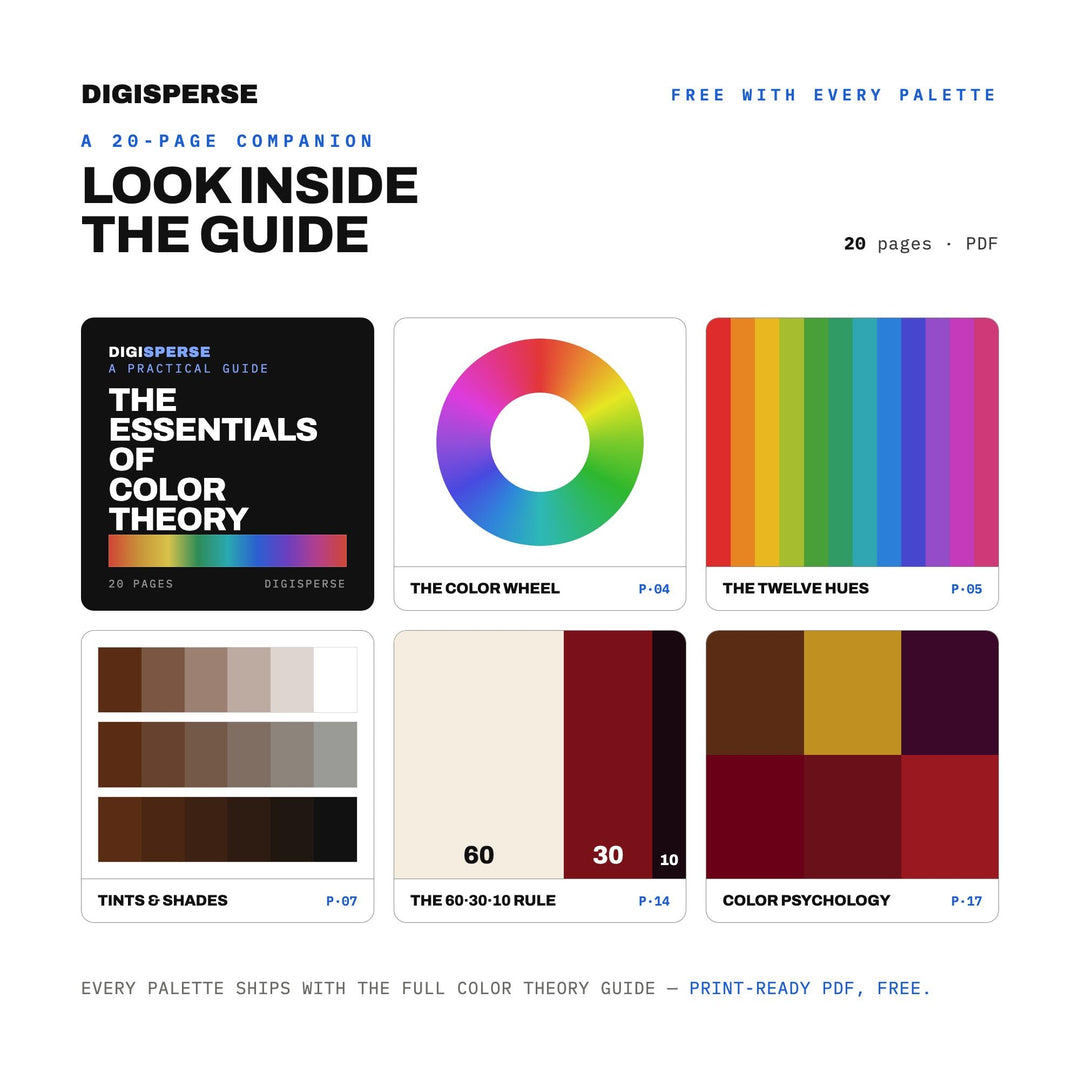 Bordeaux Wine Color Palette | 30 Procreate Swatches, ASE, PDF Guide (Digital Download)