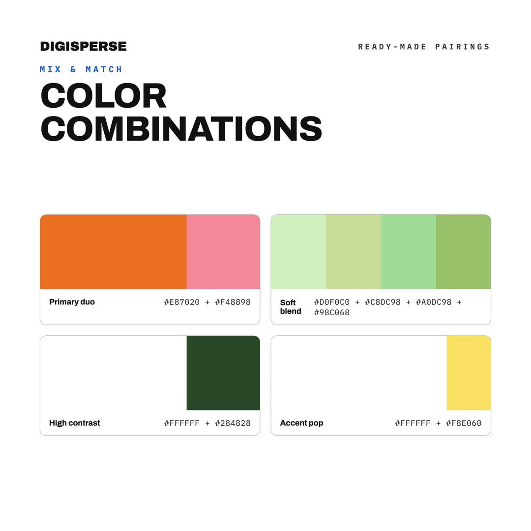 Garden Salad Color Palette | 30 Colors | Hex RGB CMYK | Color Guide | Procreate Swatches + ASE | Digital Download