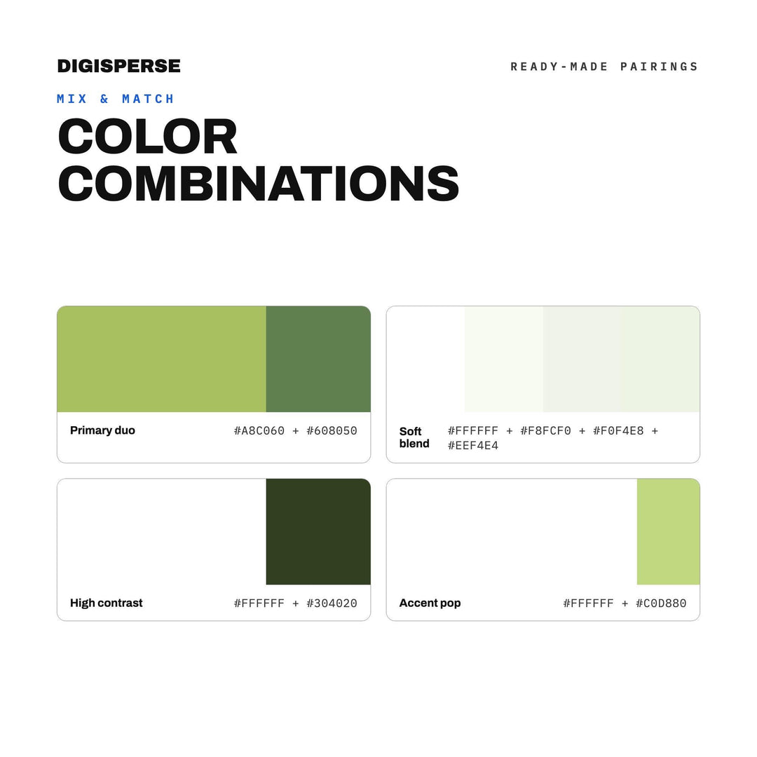 Green Tea Color Palette | 30 Procreate Swatches, ASE Guide (Digital Download)