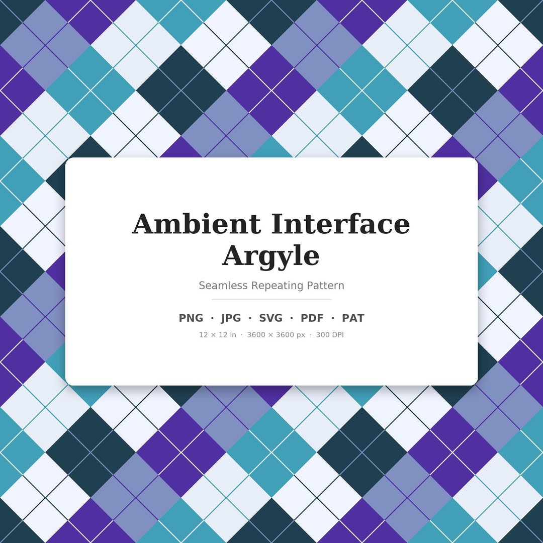 Ambient Interface Argyle Digital Paper for Modern Craft Projects, Seamless Calm Diamond Check for Fabric Printing and Scrapbooking