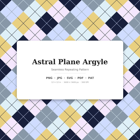 Astral Plane Argyle seamless pattern set — main preview