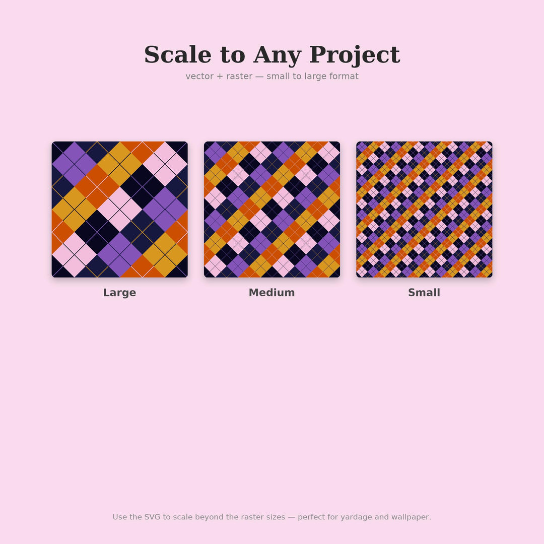 At Dawn Argyle Seamless Pattern | Multi-Color Repeating Fabric Design (Digital Download)