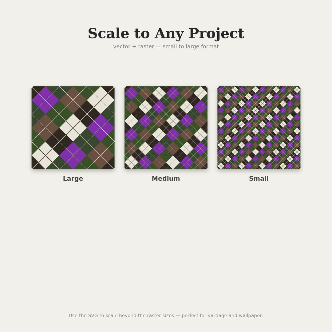 Bog Witch Argyle Digital Paper for Witchy Craft Projects, Seamless Mossy Diamond Check for Fabric and Scrapbooking