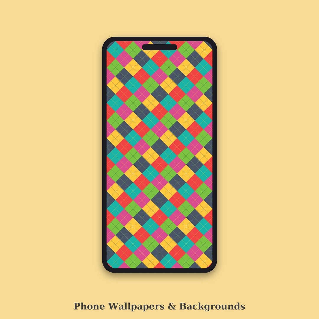 Bright Classroom Argyle Seamless Pattern | Multi-Color Repeating Digital Paper (png, jpg, svg, pdf, pat)