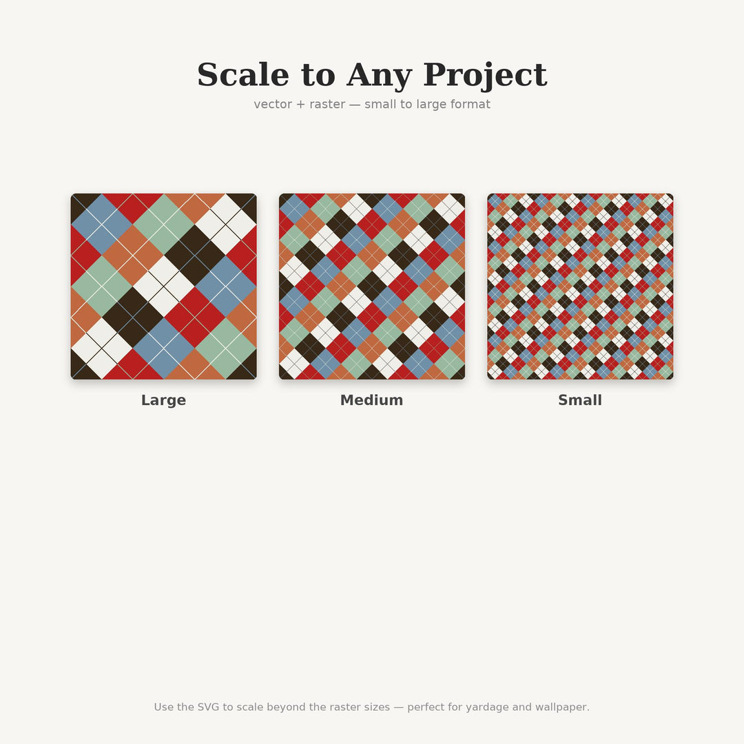 Ceramic Argyle Seamless Pattern | Multi-Color Glaze Collection (Digital Download)