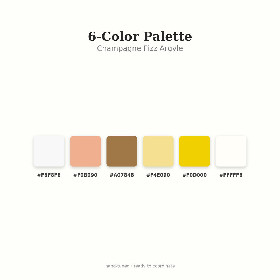 Champagne Argyle Seamless Pattern | Multi-Color Champagne Fizz Argyle | .png .jpg .svg .pdf .pat | Digital Paper | Fabric & Surface Design