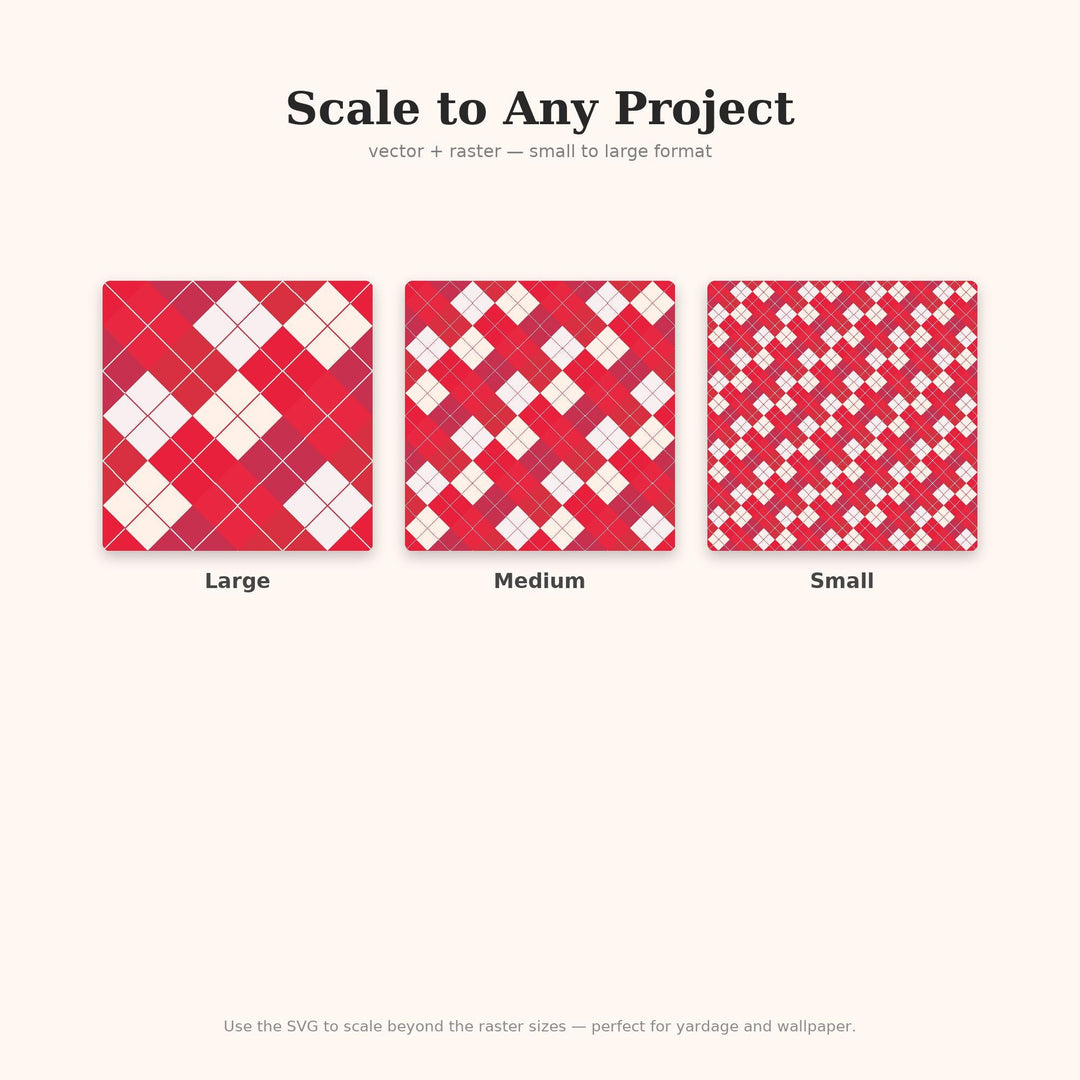 Cherry Argyle Seamless Pattern | Multi-Color Cherry Compote Argyle | .png .jpg .svg .pdf .pat | Digital Paper | Fabric & Surface Design