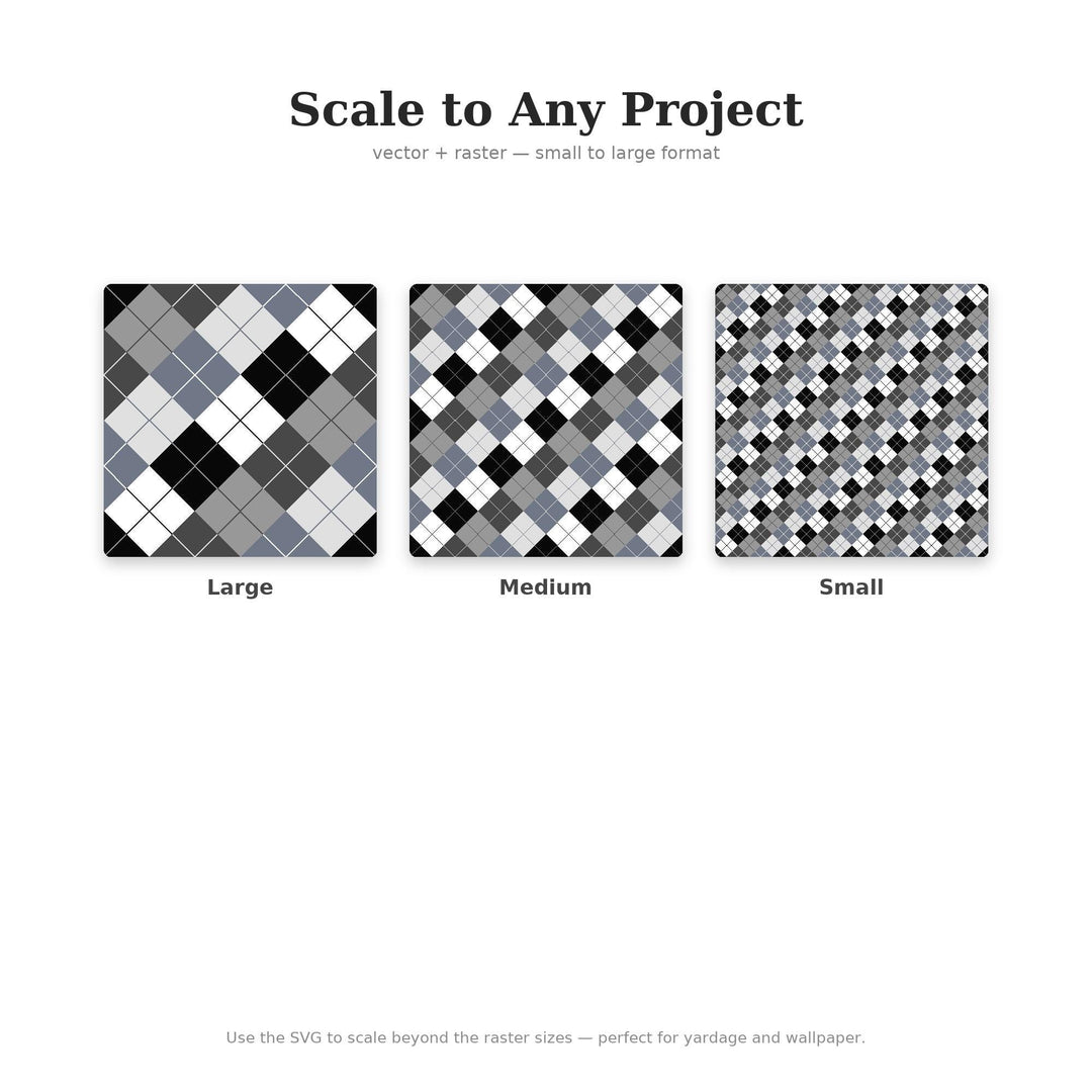 Chrome Argyle Seamless Pattern | Multi-Color Chrome Argyle | .png .jpg .svg .pdf .pat | Digital Paper | Fabric & Surface Design