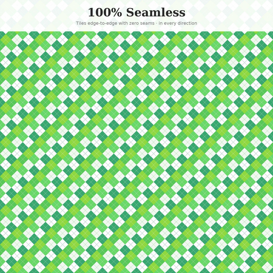 Chrysoprase Argyle Seamless Pattern | Multi-Color Chrysoprase Argyle | .png .jpg .svg .pdf .pat | Digital Paper | Fabric & Surface Design