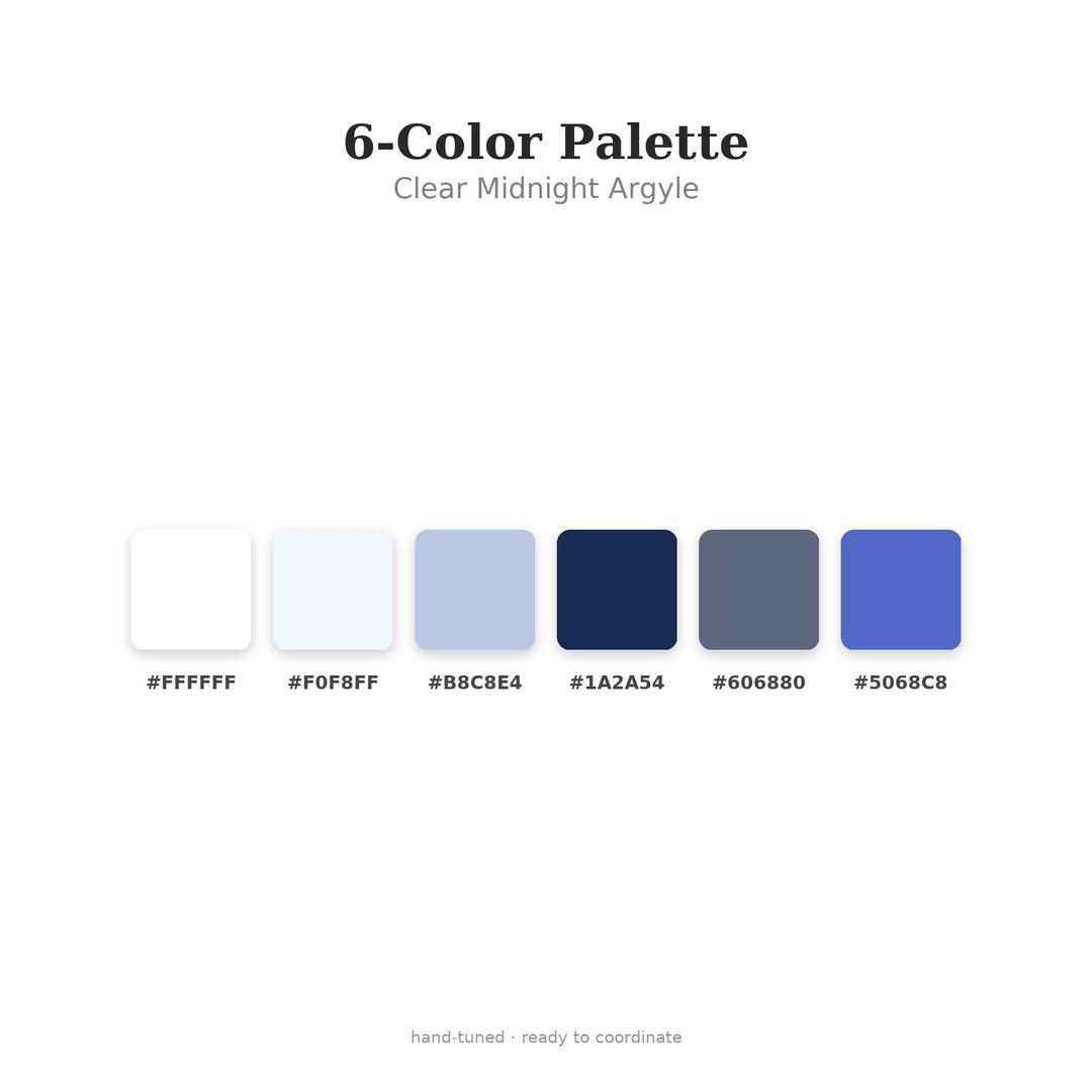Clear Midnight Argyle Seamless Pattern | Multi-Color Fabric Design (Digital Download)