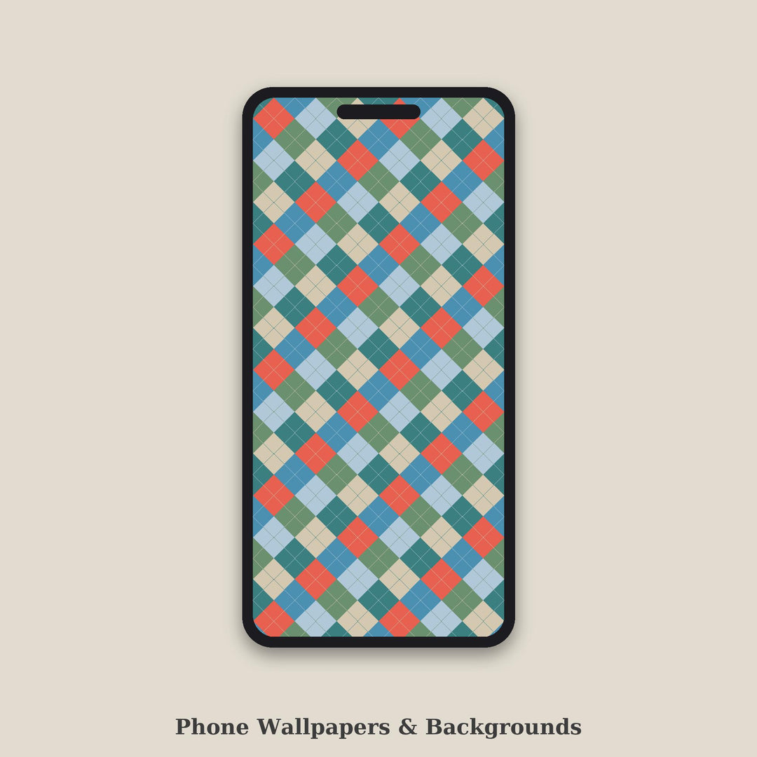 Coastal Blues Argyle Seamless Pattern | Fabric & Surface Design (Digital Download)