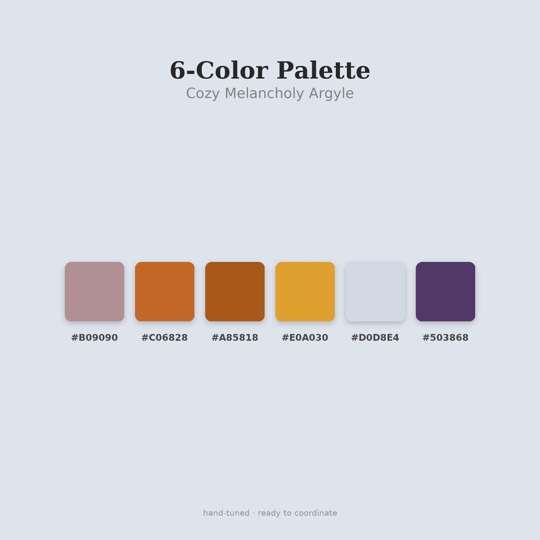 Cozy Melancholy Argyle Seamless Pattern | Fabric, Surface Design (Digital Download)