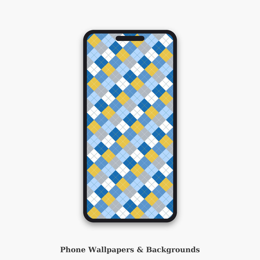 Cumulus Argyle Seamless Pattern | Multi-Color Fabric Design (Digital Download)