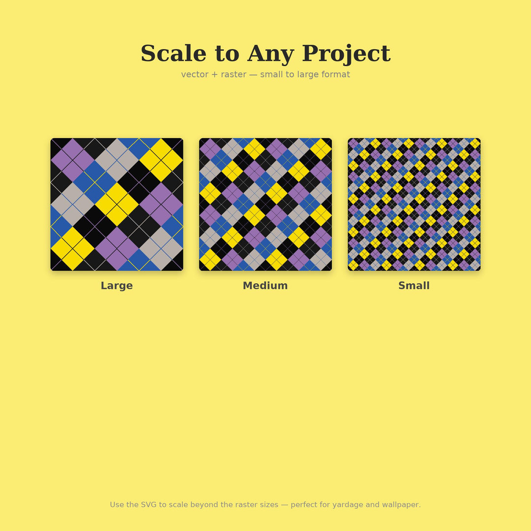 Dadaism Argyle Seamless Pattern | Multi-Color Fabric Design (Digital Download)