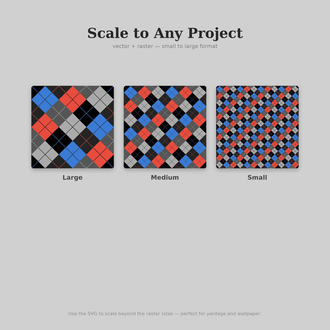 Dark Argyle Seamless Pattern | Multi-Color Dark Mode Argyle | .png .jpg .svg .pdf .pat | Digital Paper | Fabric & Surface Design