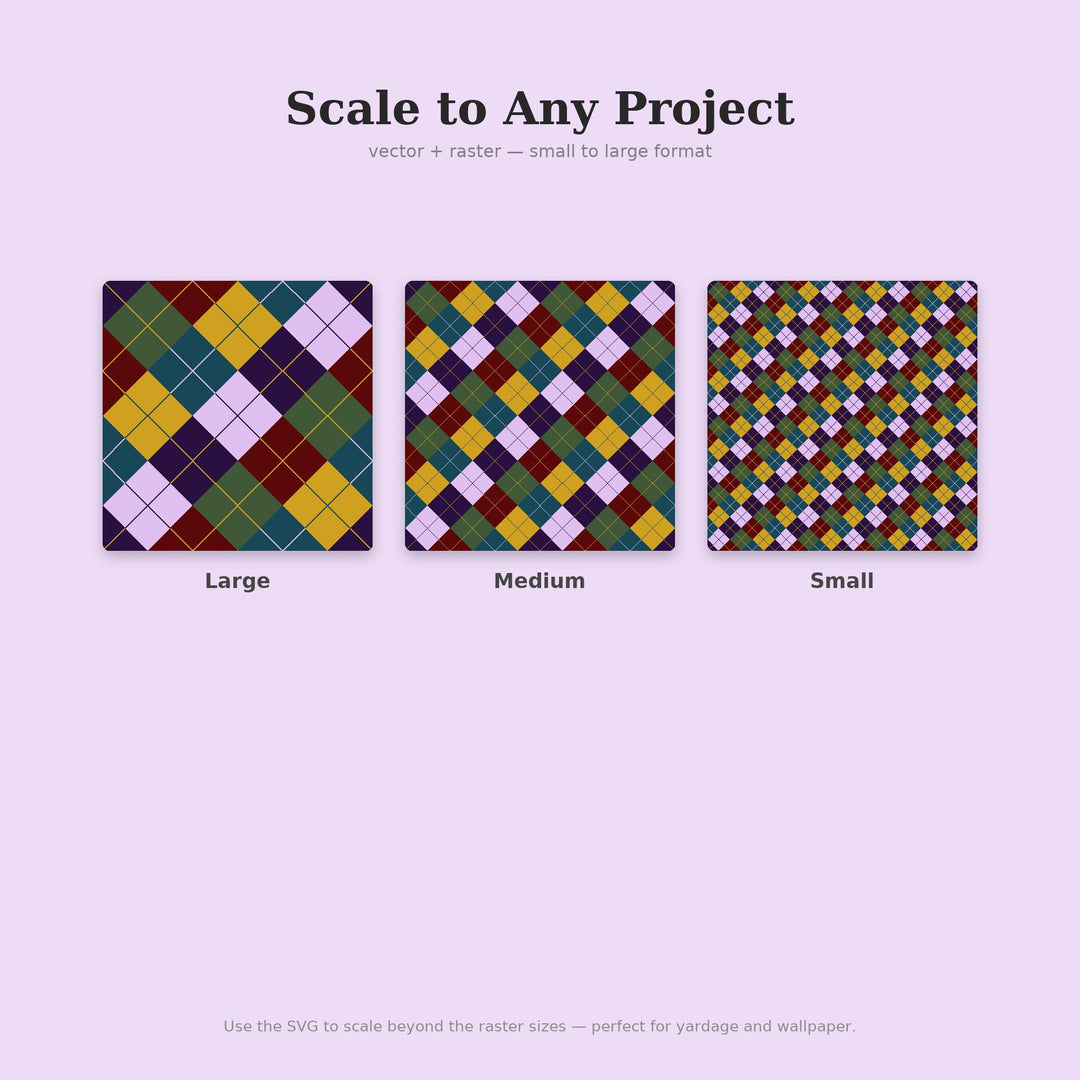 Dark Argyle Seamless Pattern | Multi-Color Dark Whimsy Argyle | .png .jpg .svg .pdf .pat | Digital Paper | Fabric & Surface Design