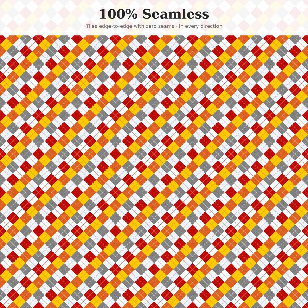 De Argyle Seamless Pattern | Multi-Color De Stijl Argyle | .png .jpg .svg .pdf .pat | Digital Paper | Fabric & Surface Design