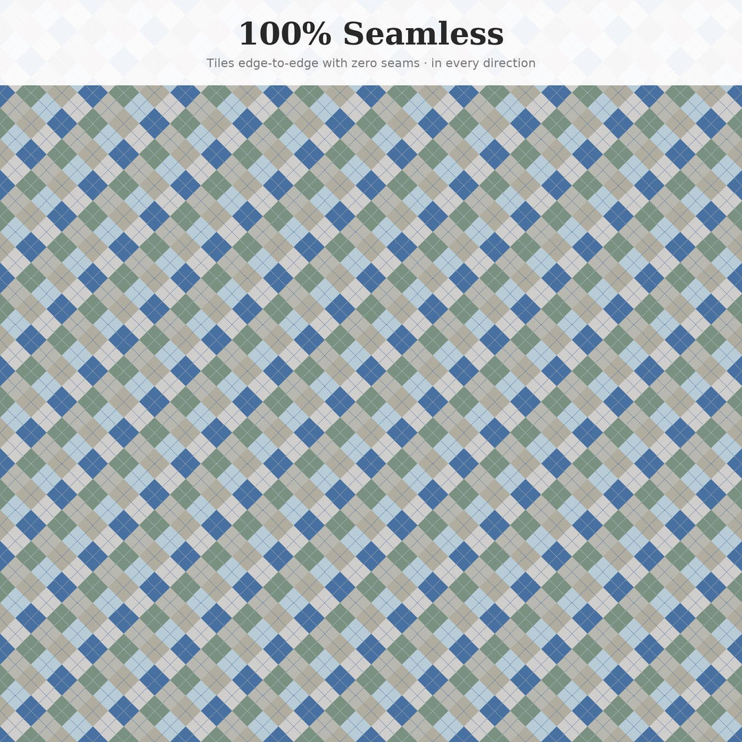 Dead Argyle Seamless Pattern | Multi-Color Dead Sea Salt Flat Argyle | .png .jpg .svg .pdf .pat | Digital Paper | Fabric & Surface Design