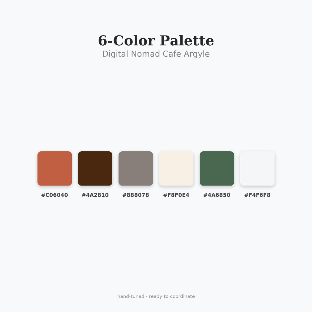 Digital Nomad Cafe Argyle Seamless Pattern | Multi-Color Repeating Fabric Design (Digital Download)