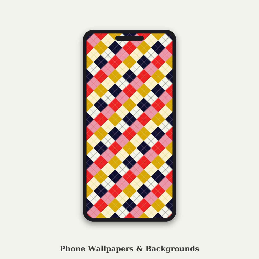 Drive-In Argyle Seamless Pattern | Multi-Color Drive-In Movie Argyle | .png .jpg .svg .pdf .pat | Digital Paper | Fabric & Surface Design