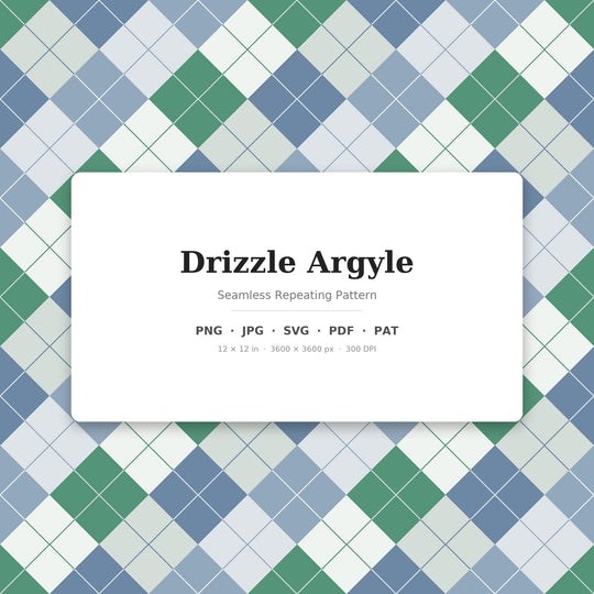 Drizzle Argyle seamless pattern set — main preview