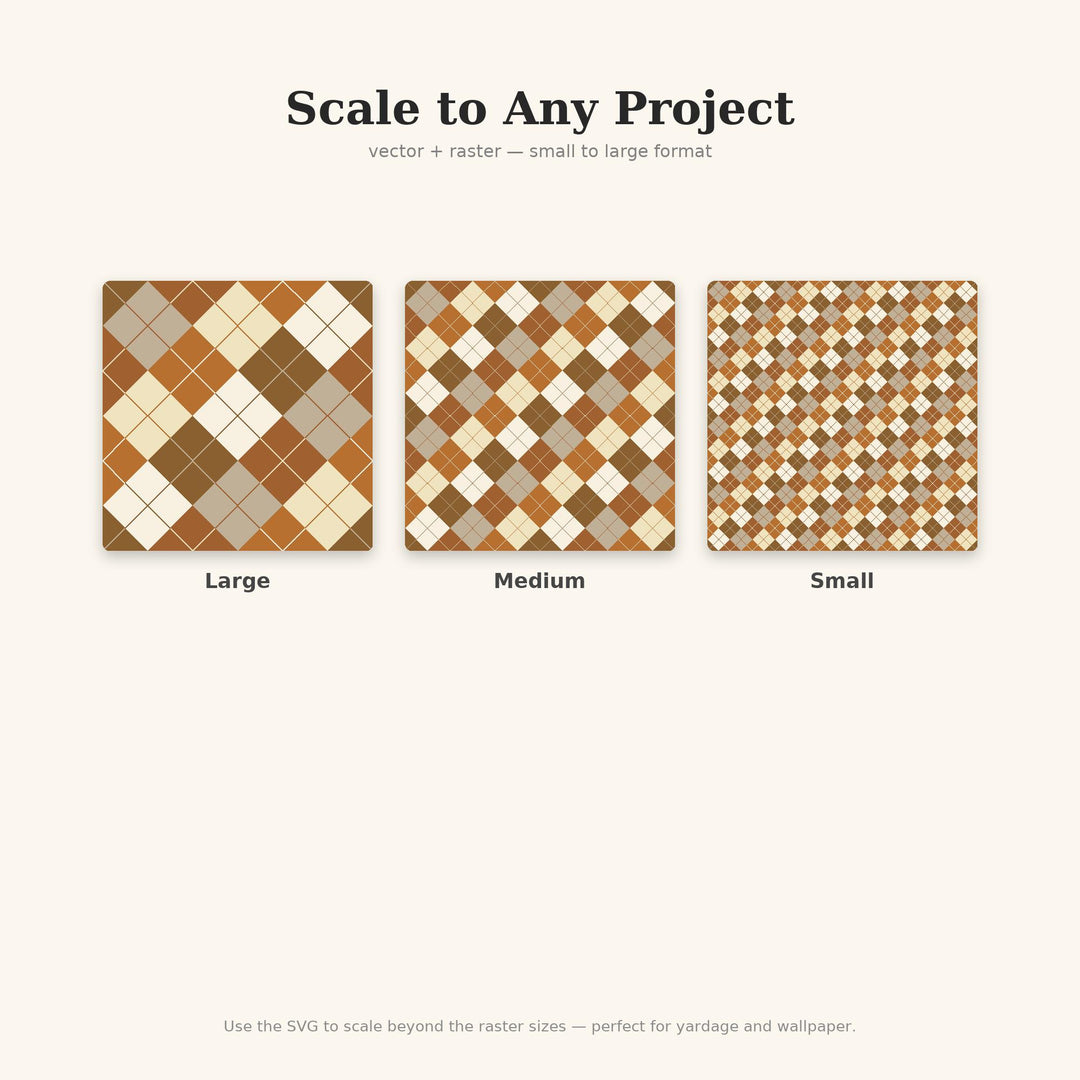 Dust Storm Argyle Seamless Pattern | Multi-Color Fabric Design (Digital Download)