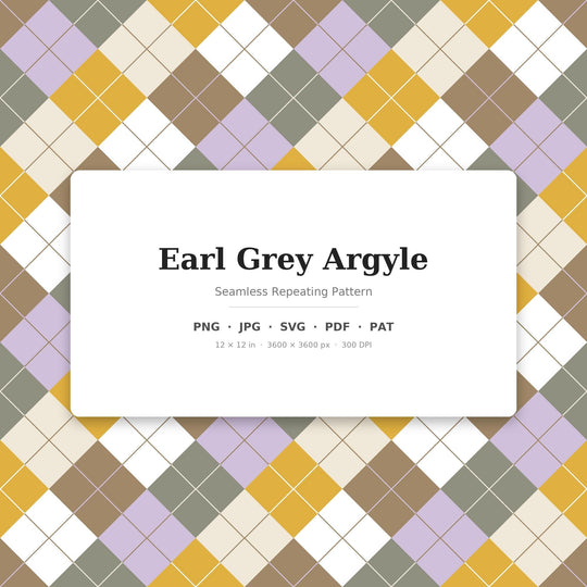 Earl Grey Argyle seamless pattern set — main preview