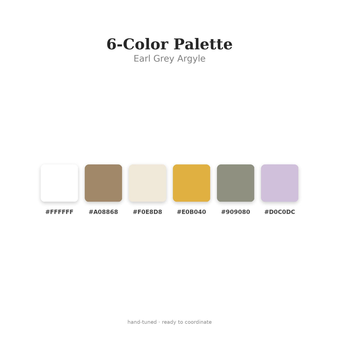 Earl Grey Argyle Seamless Pattern | Multi-Color Fabric Design (Digital Download)