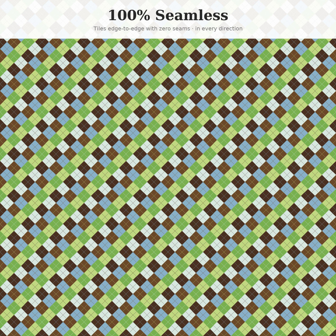 Early Argyle Seamless Pattern | Multi-Color Early Spring Thaw Argyle | .png .jpg .svg .pdf .pat | Digital Paper | Fabric & Surface Design