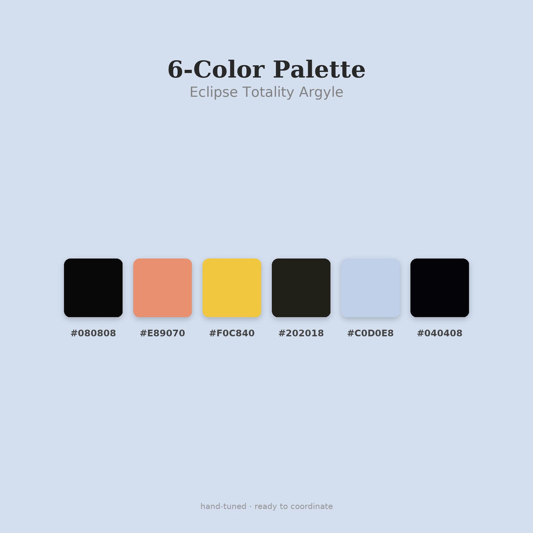 Eclipse Argyle Seamless Pattern | Multi-Color Eclipse Totality Argyle | .png .jpg .svg .pdf .pat | Digital Paper | Fabric & Surface Design