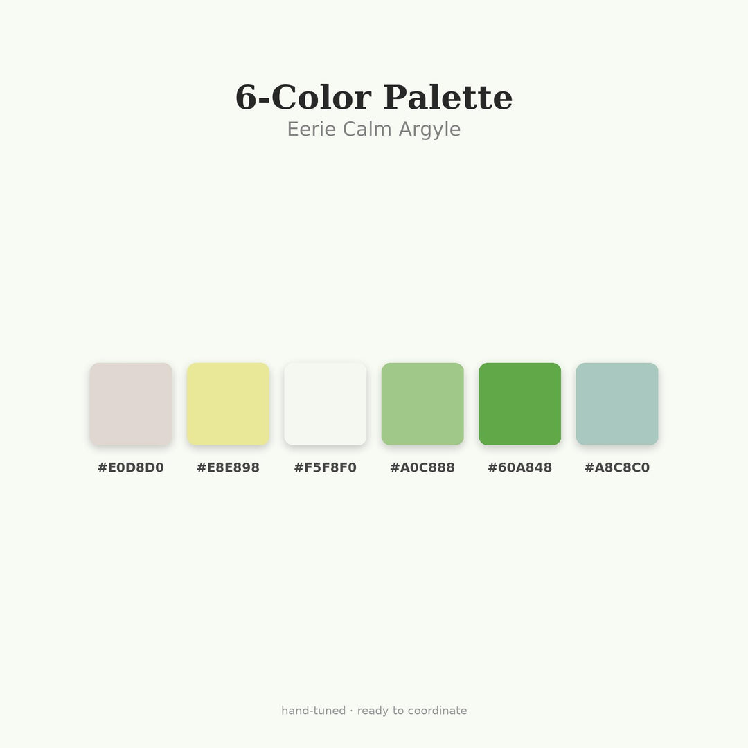 Eerie Calm Argyle Seamless Pattern | Multi-Color Fabric Design (Digital Download)