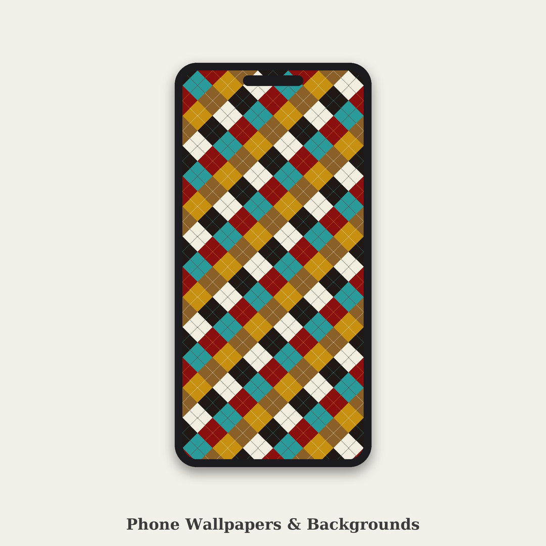 Egyptian Tomb Argyle Seamless Pattern | Fabric, Surface Design (Digital Download)