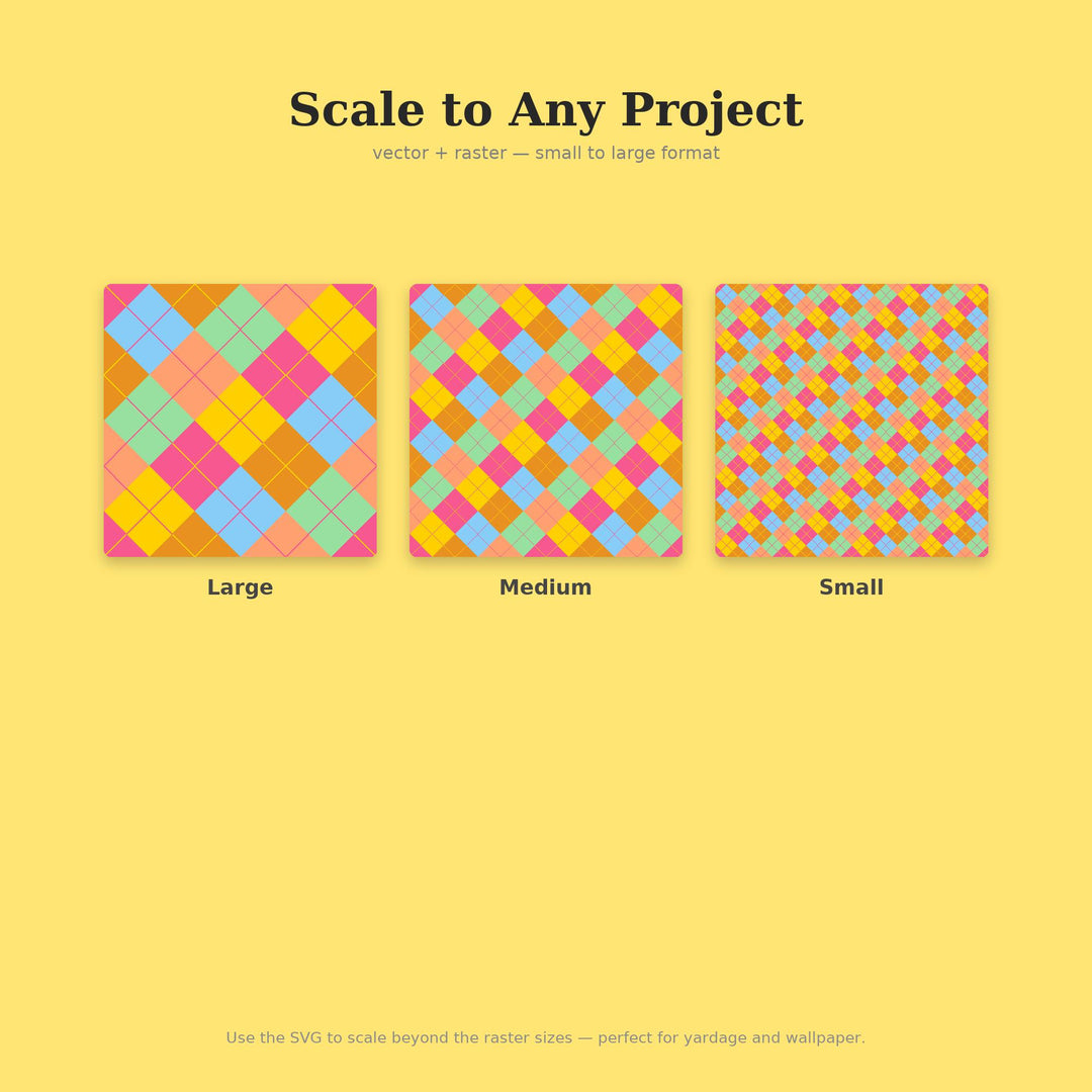Elated Argyle Seamless Pattern | Multi-Color Elated Argyle | .png .jpg .svg .pdf .pat | Digital Paper | Fabric & Surface Design