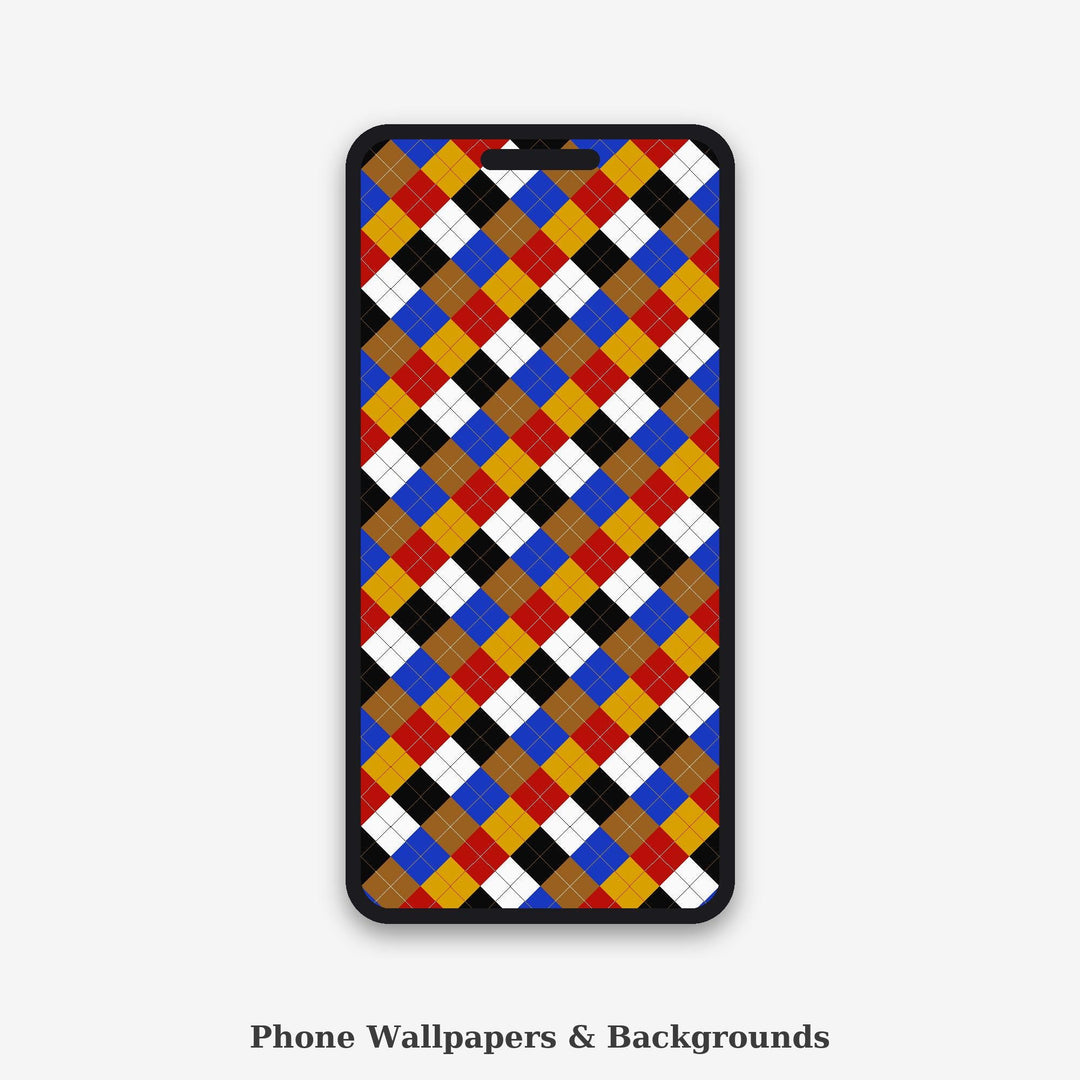 Empowered Argyle Seamless Pattern | Multi-Color Fabric Design (Digital Download)