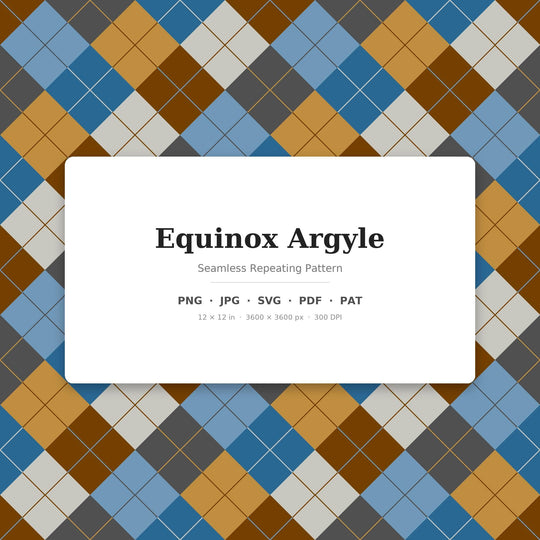 Equinox Argyle seamless pattern set — main preview