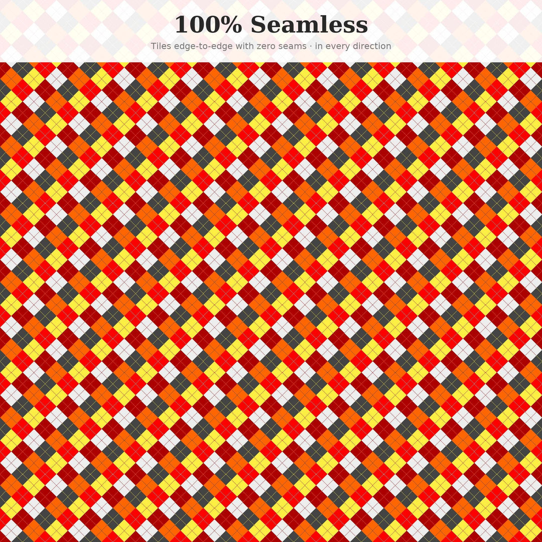 Error Argyle Seamless Pattern | Multi-Color Error 404 Argyle | .png .jpg .svg .pdf .pat | Digital Paper | Fabric & Surface Design