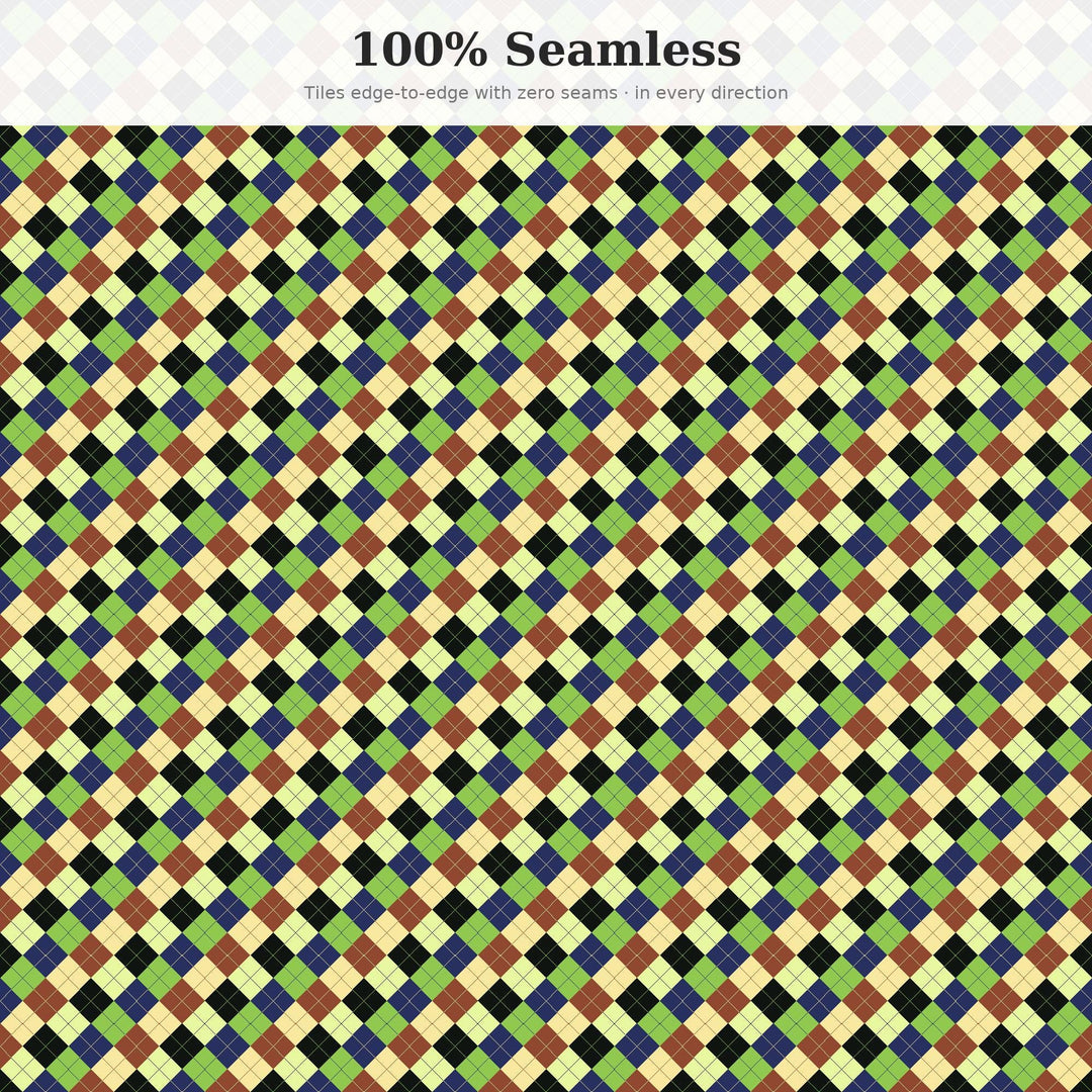 Firefly Argyle Seamless Pattern | Multi-Color Firefly Evening Argyle | .png .jpg .svg .pdf .pat | Digital Paper | Fabric & Surface Design