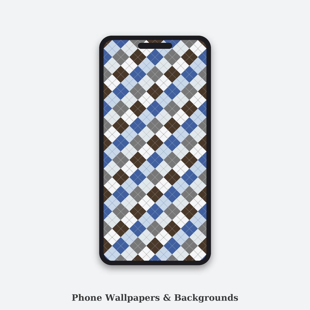 First Snow Argyle Seamless Pattern | Multi-Color Fabric Design (Digital Download)