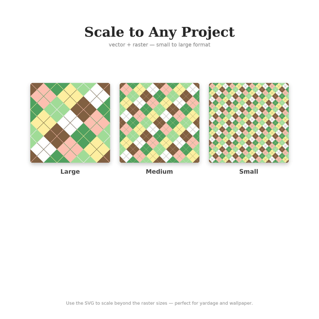 Garden Argyle Seamless Pattern | Multi-Color Garden Salad Argyle | .png .jpg .svg .pdf .pat | Digital Paper | Fabric & Surface Design
