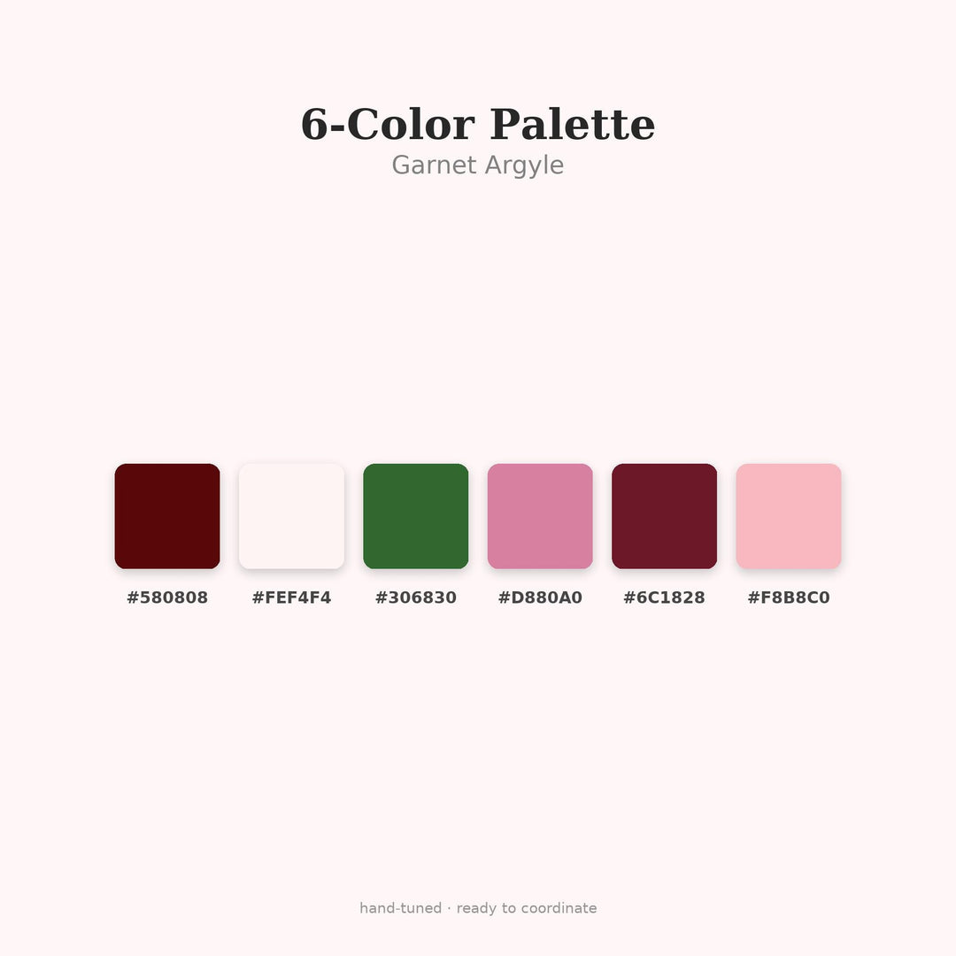 Garnet Argyle Seamless Pattern | Multi-Color Fabric Design (Digital Download)