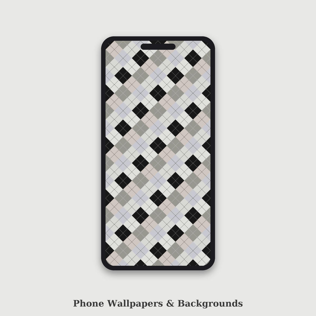Ghost Argyle Seamless Pattern | Multi-Color Ghost Forest Argyle | .png .jpg .svg .pdf .pat | Digital Paper | Fabric & Surface Design