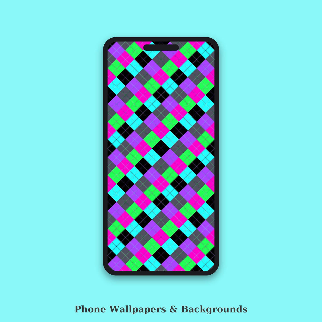 Glitch Argyle Seamless Pattern | Multi-Color Glitch Art Argyle | .png .jpg .svg .pdf .pat | Digital Paper | Fabric & Surface Design