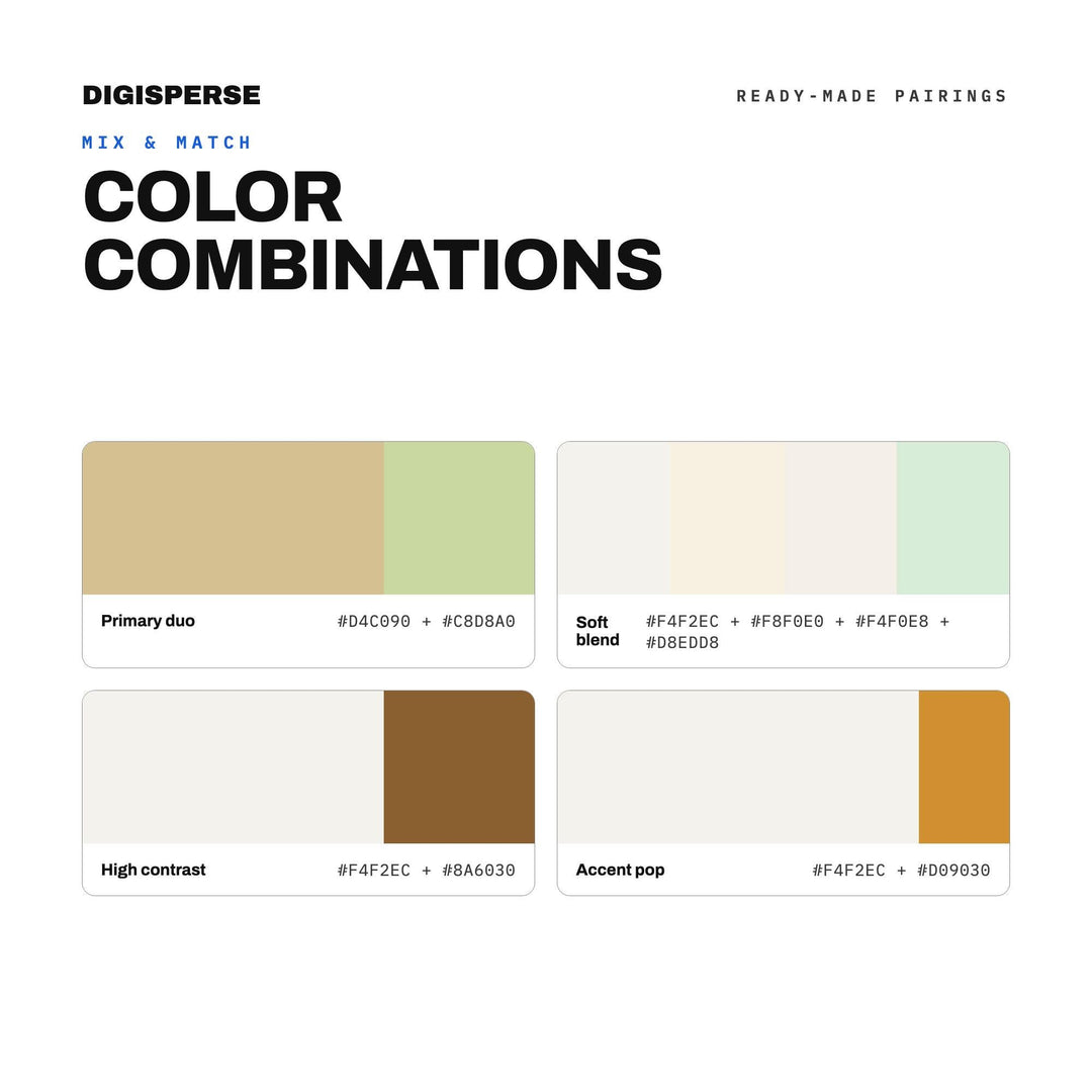 Pistachio Cream Color Palette | 30 Pastel Swatches (Digital Download)