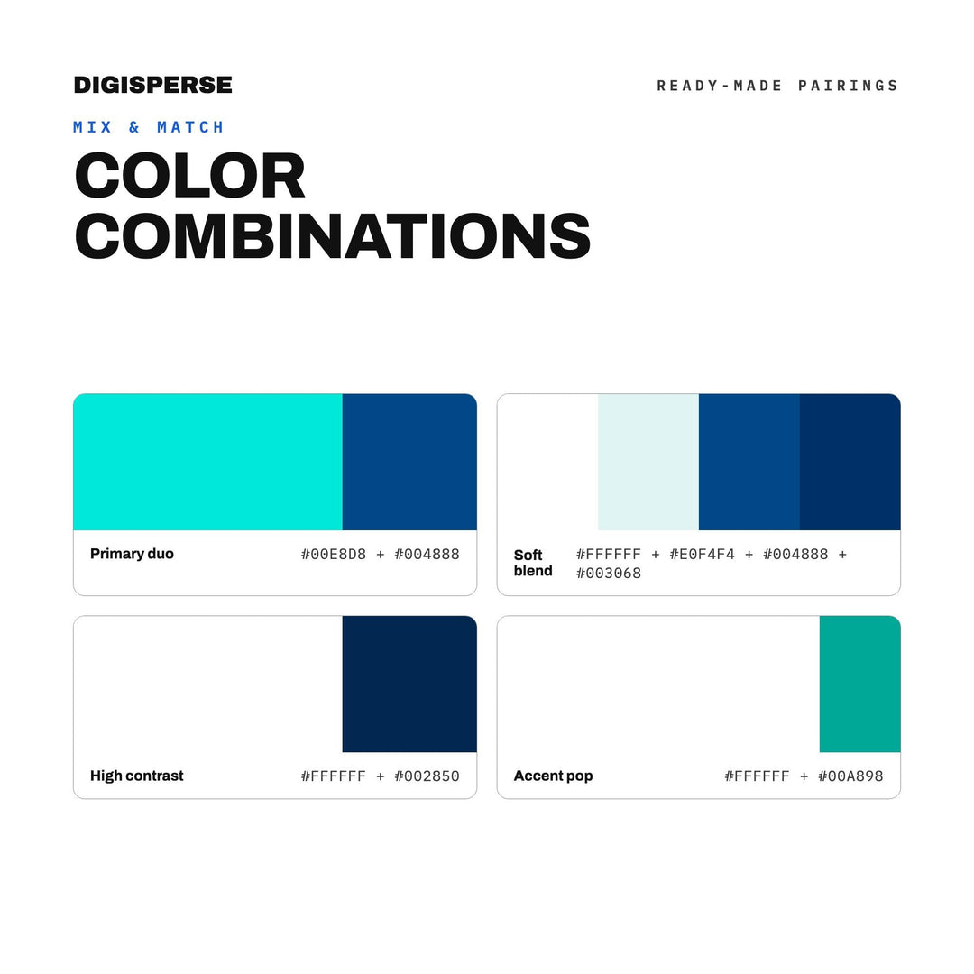 Vivid Teal Color Palette for Gemstone Art and Crystal Healing Branding, 30 Apatite Blue Hues, Procreate Swatches, Hex Codes