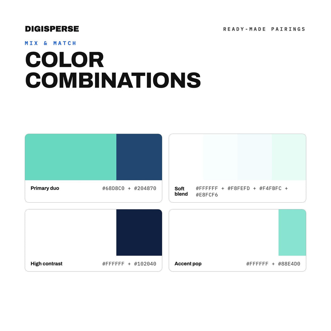 Aquamarine Color Palette | 30 Colors | Hex RGB CMYK | Color Guide | Procreate Swatches + ASE | Digital Download