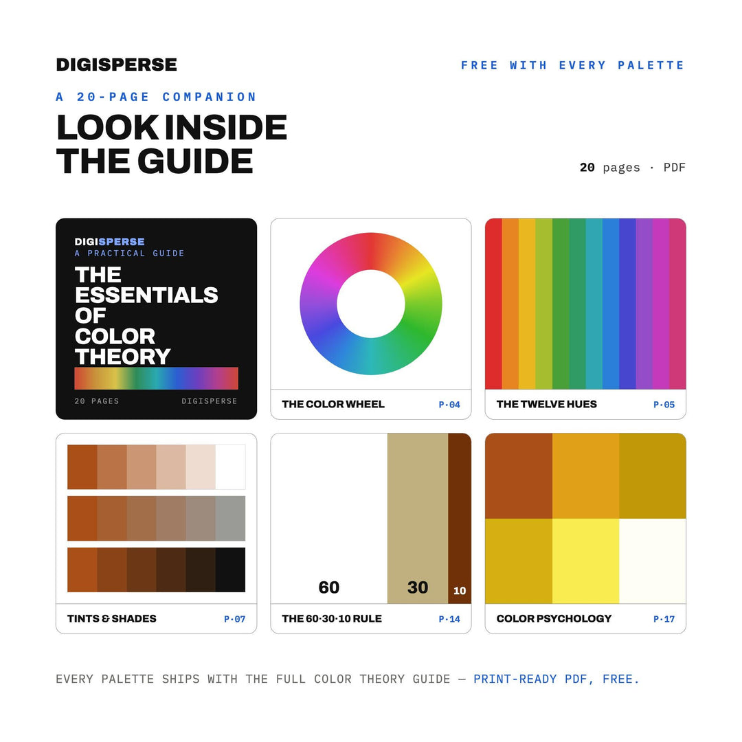 Citrine Color Palette | 30 Colors | Hex RGB CMYK | Color Guide | Procreate Swatches + ASE | Digital Download