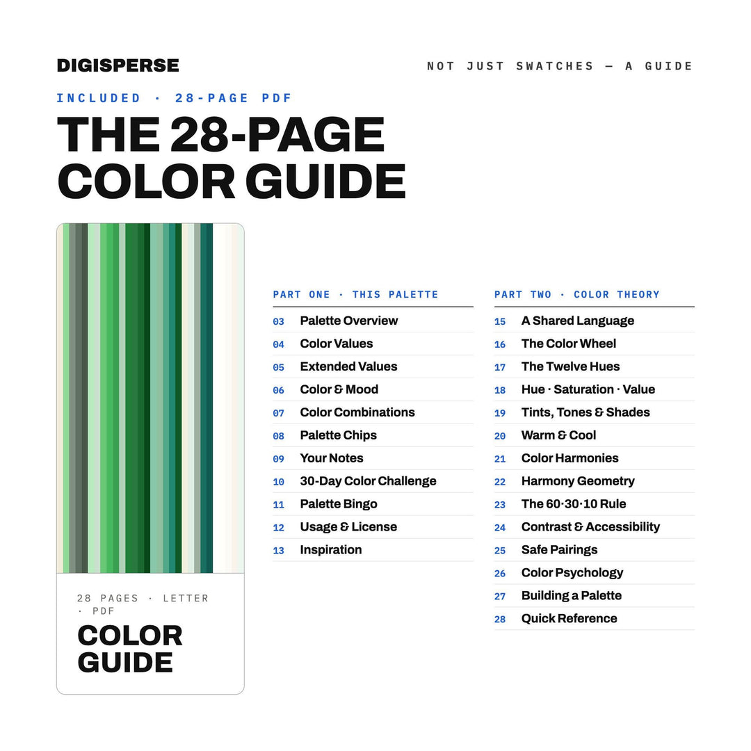 Jade Dynasty Color Palette | 30 Procreate Swatches, ASE Guide (Digital Download)